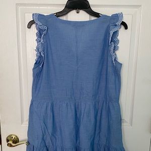 Denim looking like,  ruffled LOFT dress.